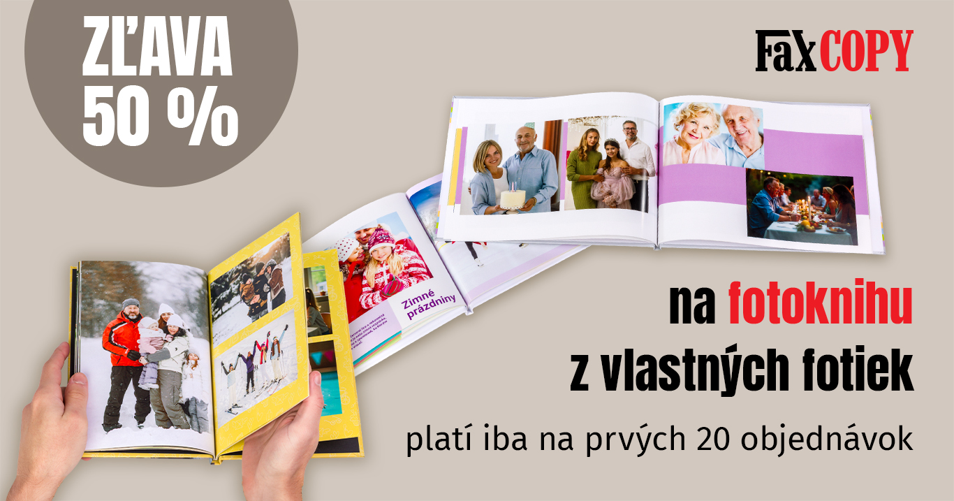 Fotokniha so zľavou 50 % – len pre prvých 20 objednávok