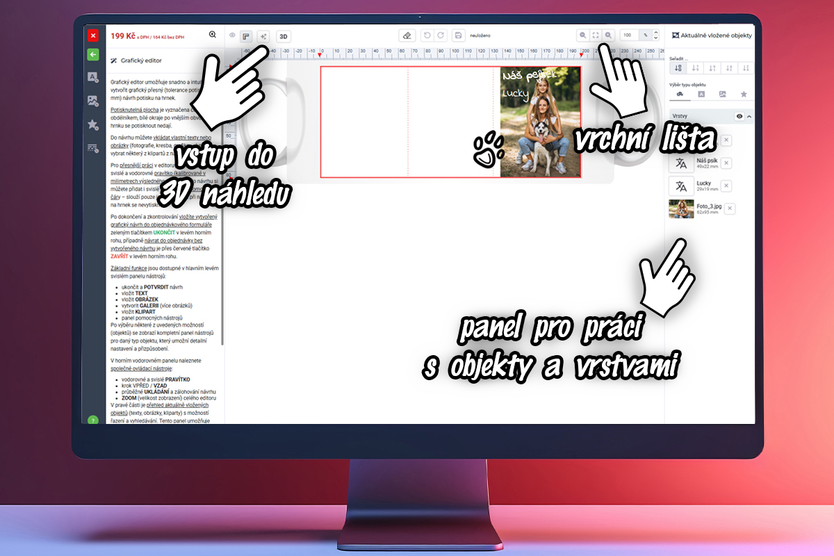 Průvodce novým 3D editorem pro hrníčky s vlastním potiskem