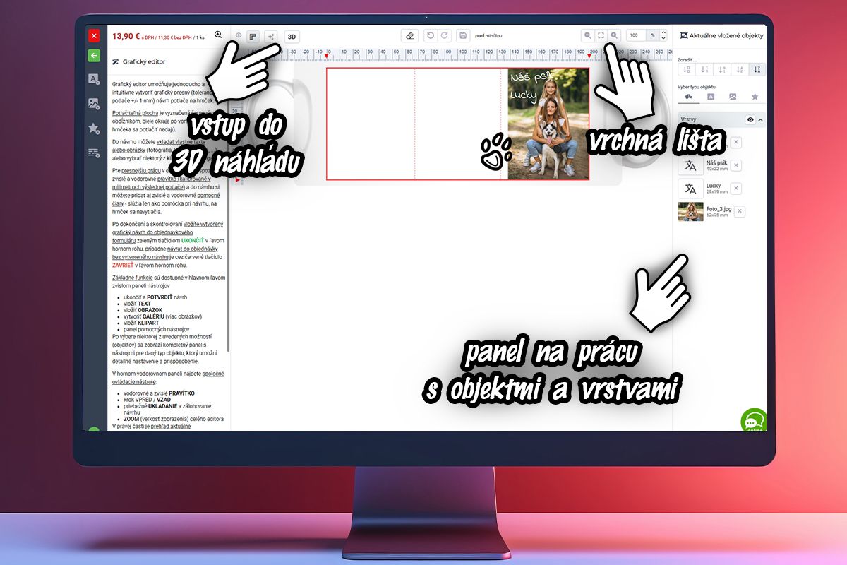 Sprievodca novým 3D editorom pre hrnčeky s vlastnou potlačou