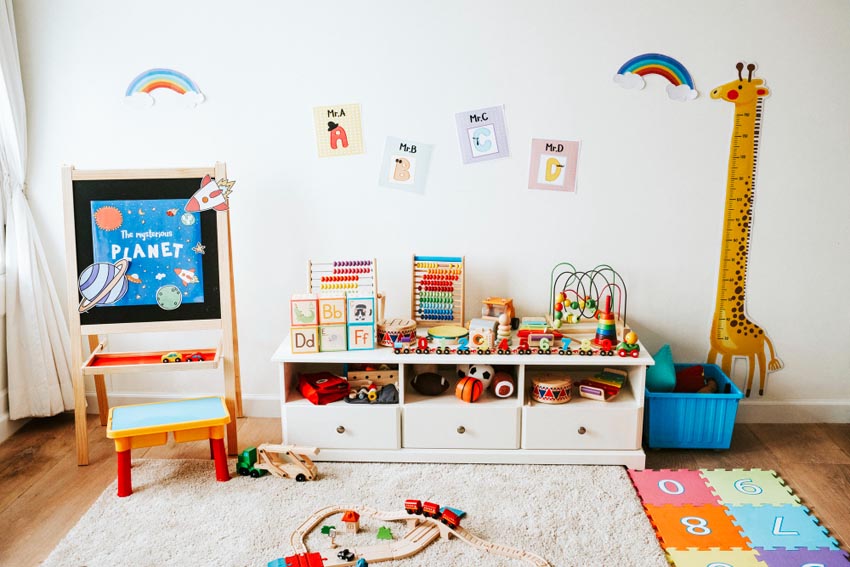 detská izba s Montessori hračkami
