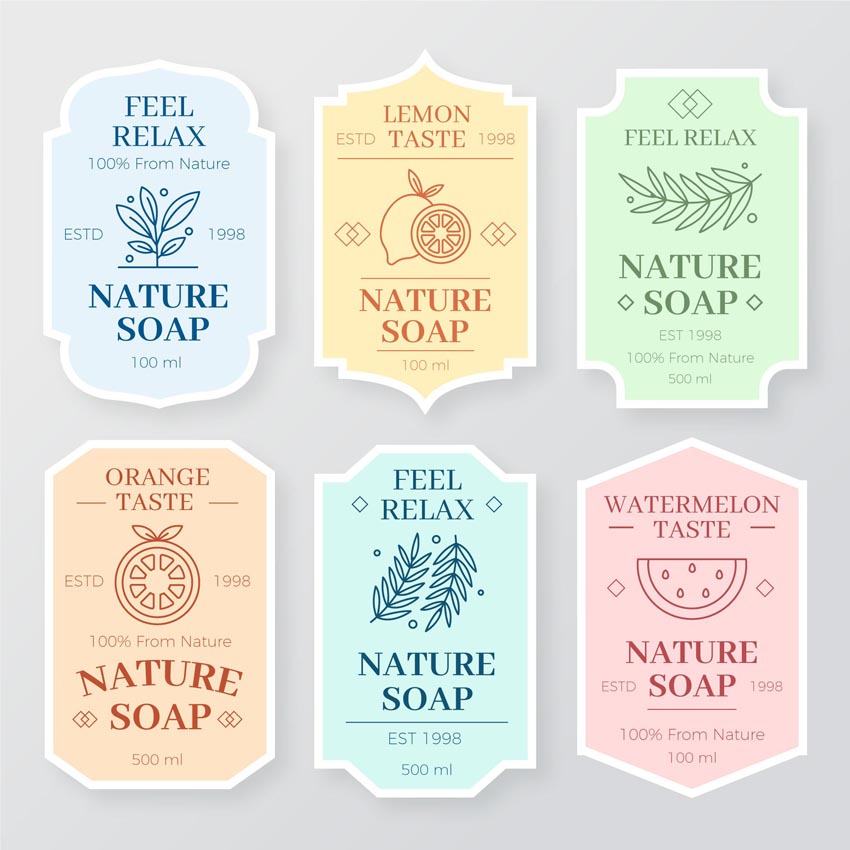 etikety na prírodné mydlo
