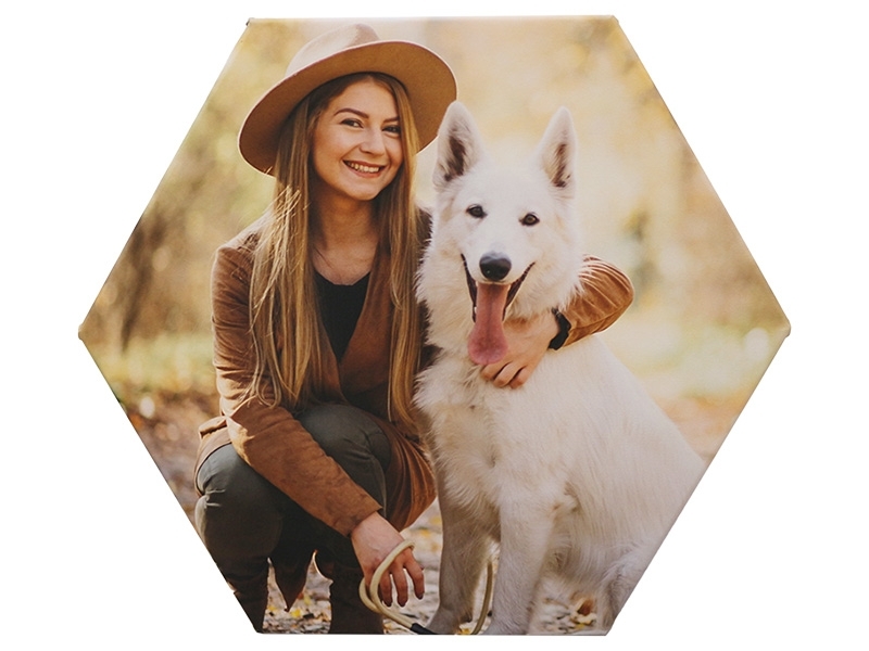 fotoobraz s fotkou ženy a psa