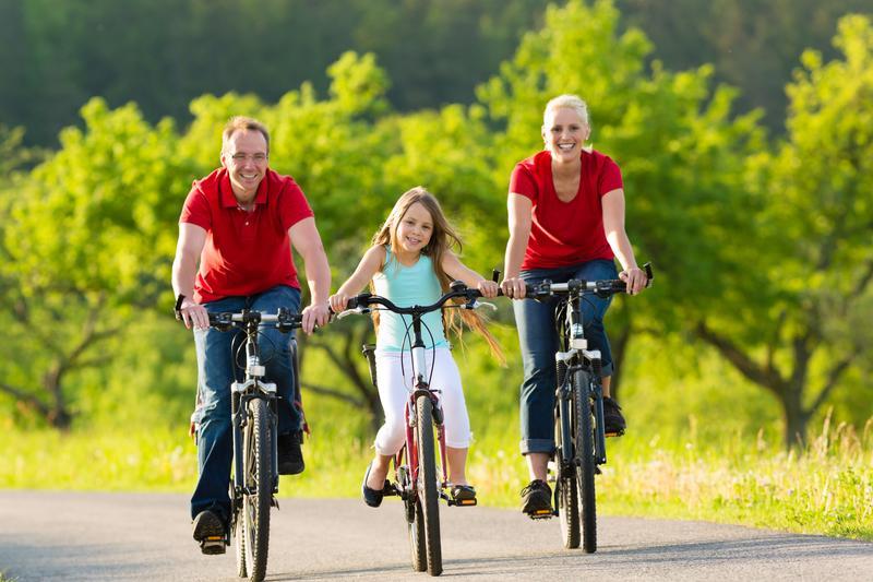 Rodina na bicykloch